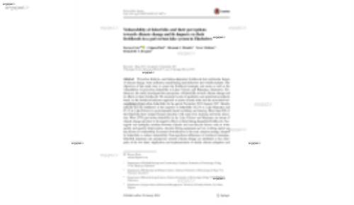 Vulnerability of fisherfolks and their perceptions towards climate change and its impacts on their livelihoods in a peri‑urban lake system in Zimbabwe